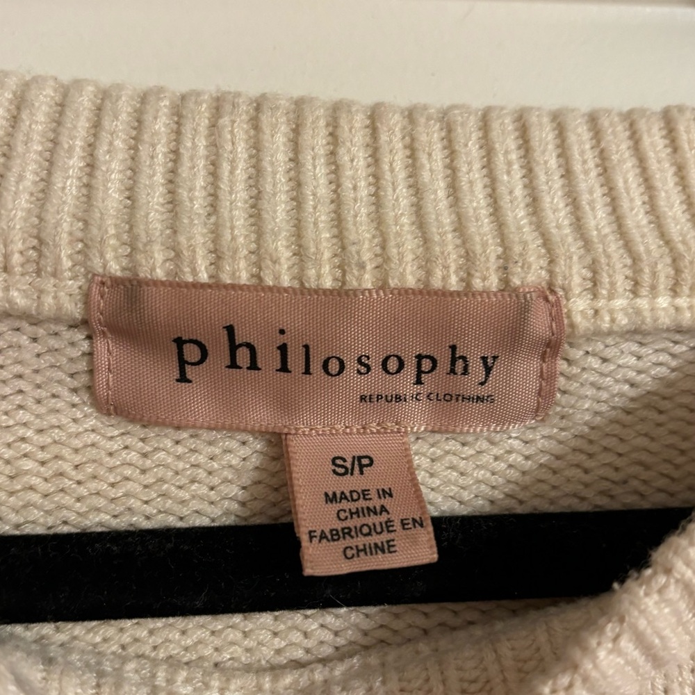 Philosophy Black and White Striped Sweater - Picture 3 of 5